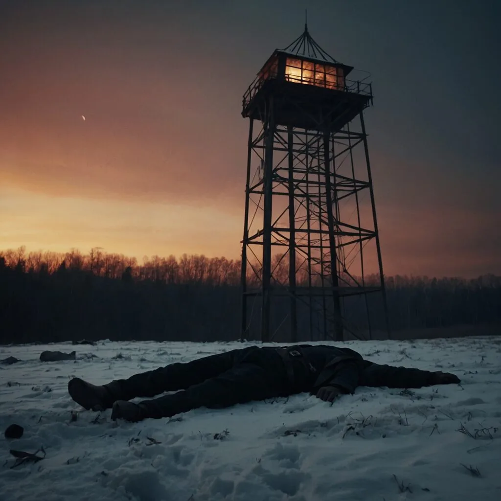 Homem morto na nevasca